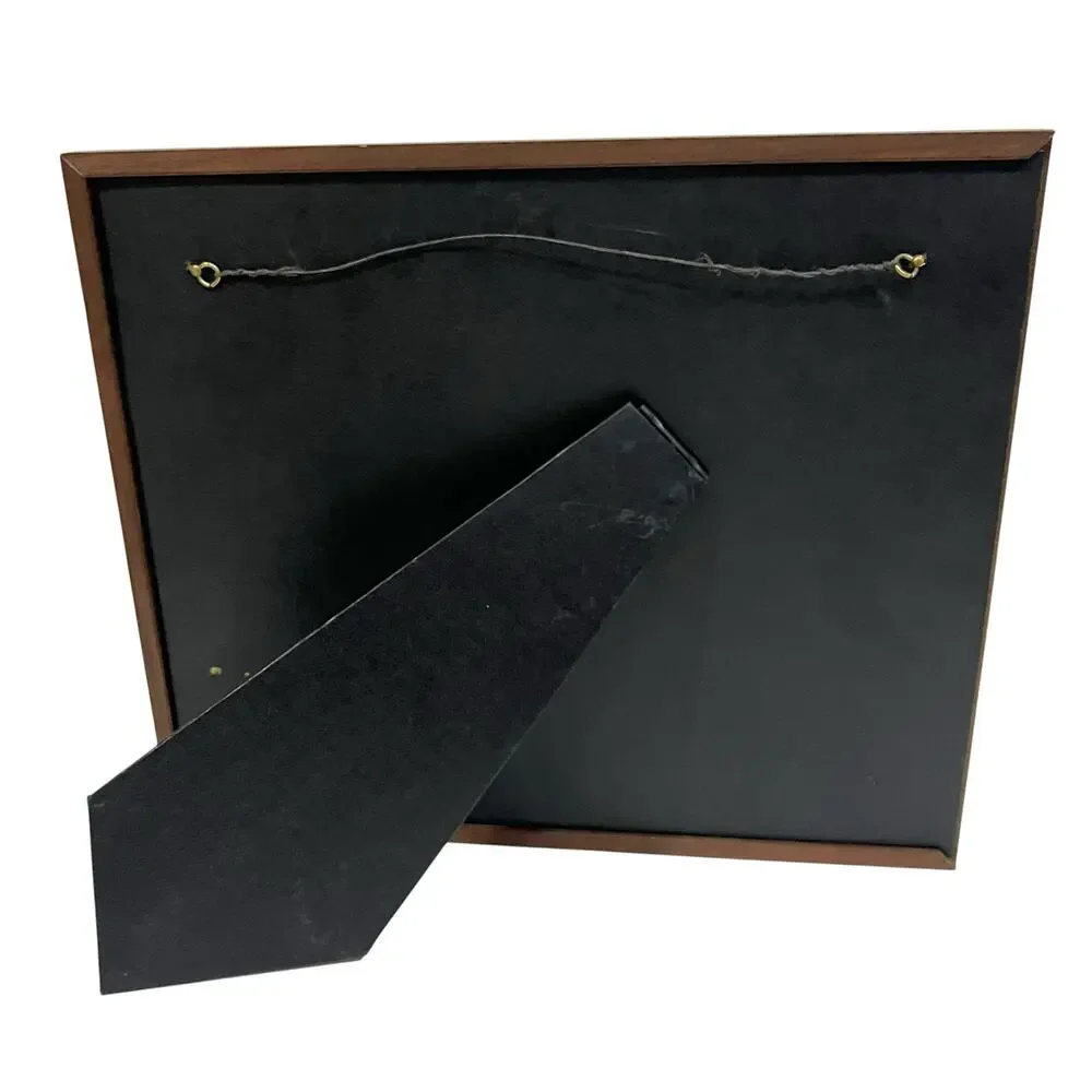Vintage 60s Brass Photo Picture Frame Bi-Fold Double Hollywood Regency 5x7”